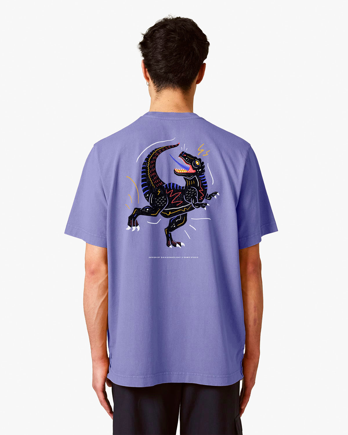 T-shirt Oversize Crazy Rawr Purple