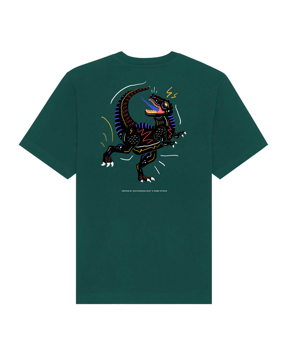T-shirt Oversize Crazy Rawr Green