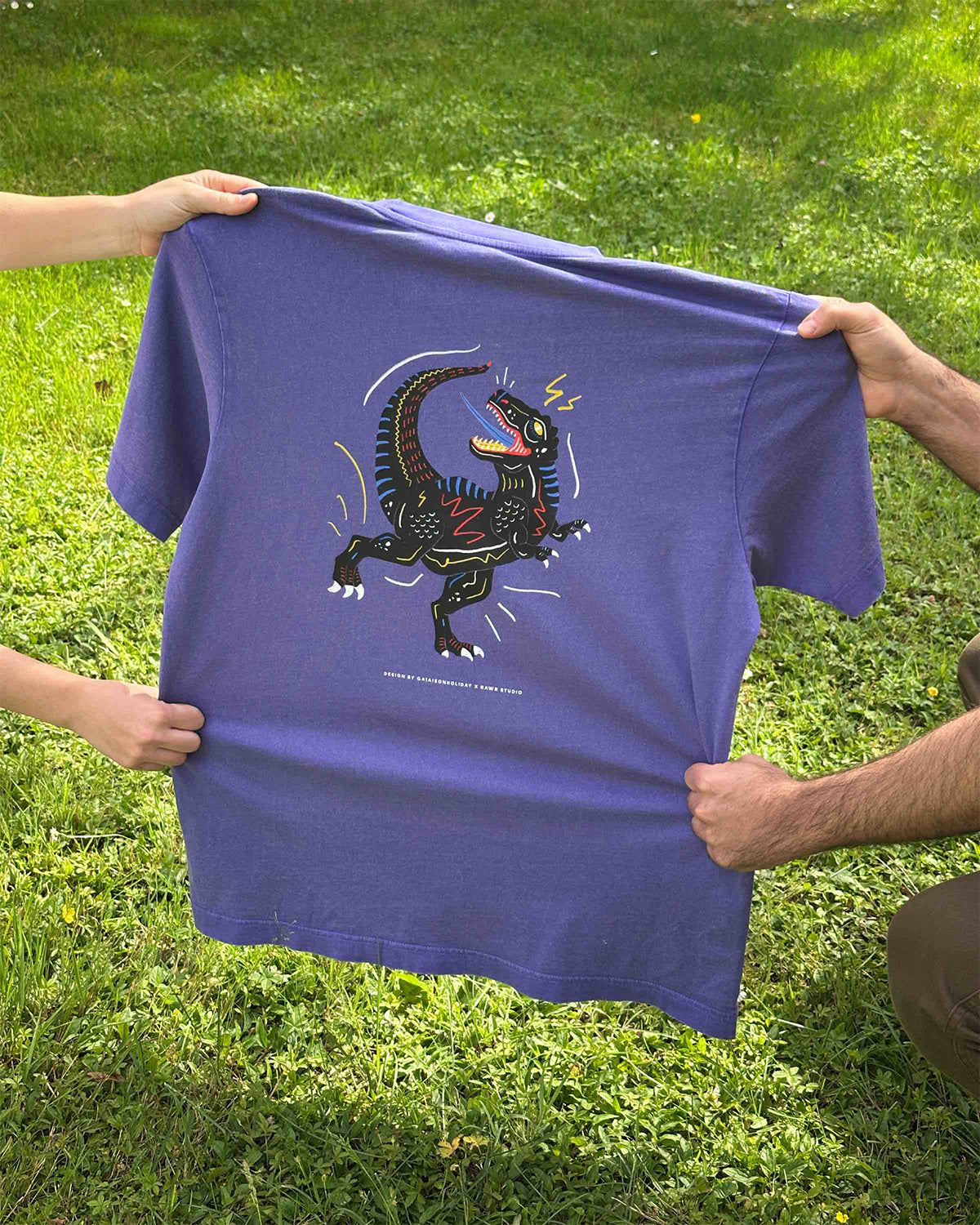T-shirt Oversize Crazy Rawr Purple