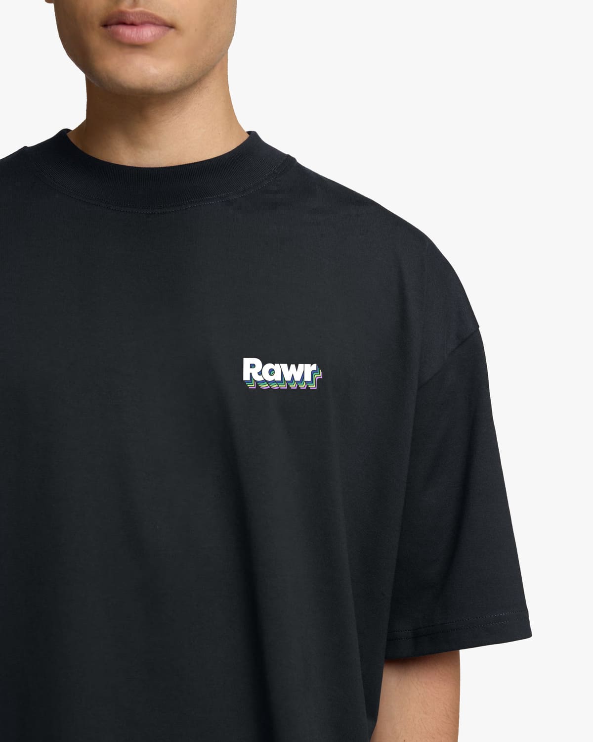 T-shirt Oversize Rawr Rainbow