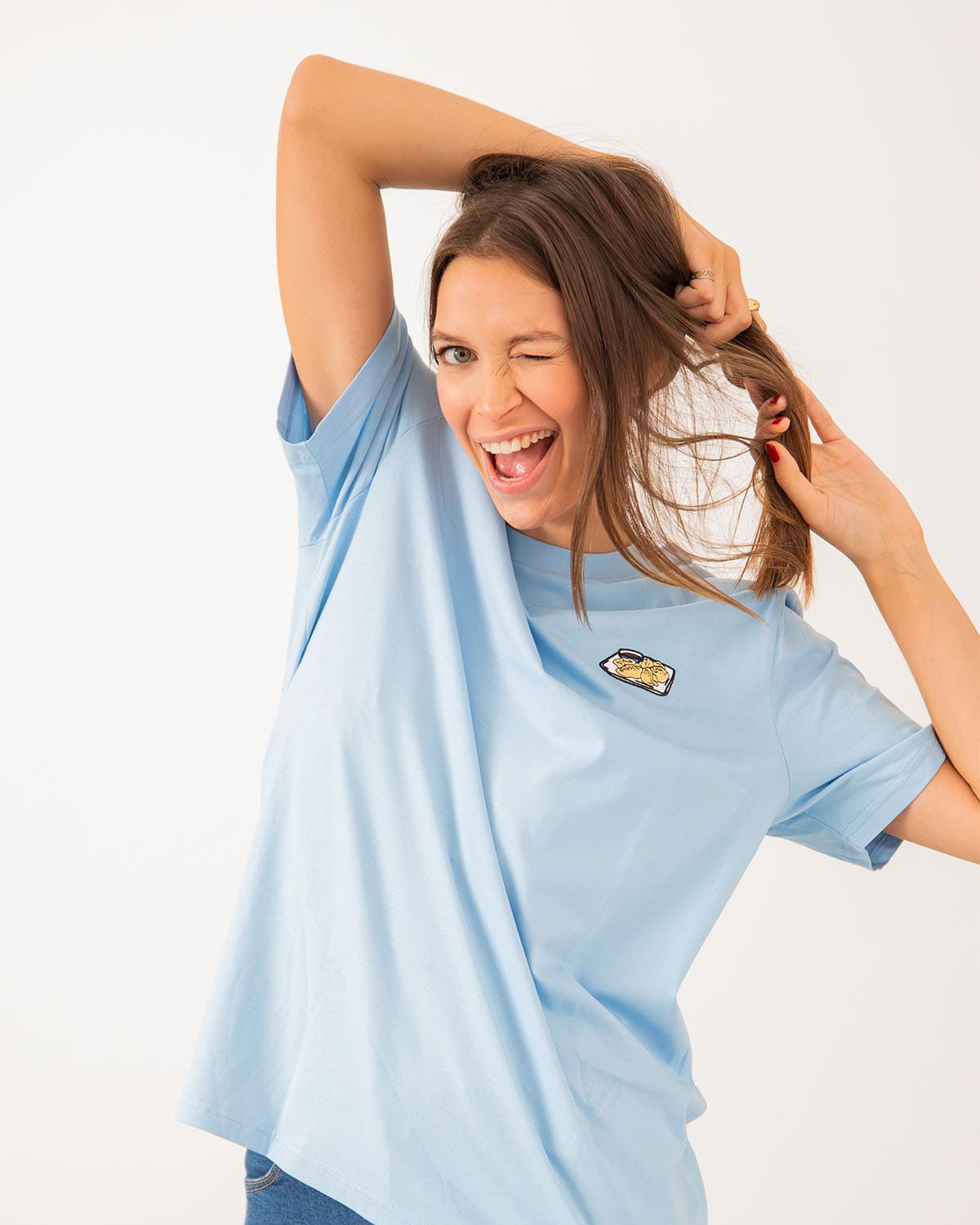 T-shirt ricamata "Gyoza"