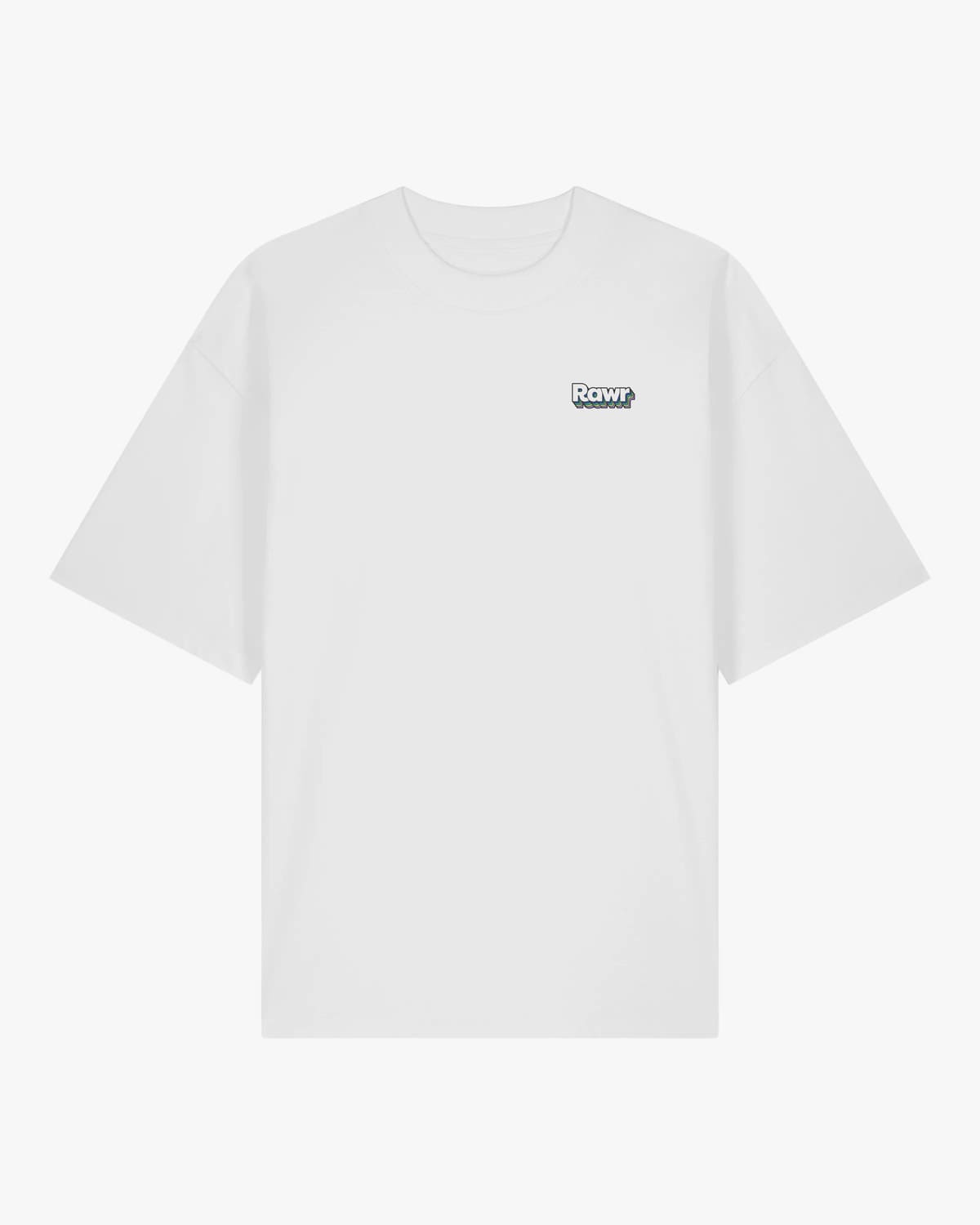T-shirt Oversize Rawr Rainbow