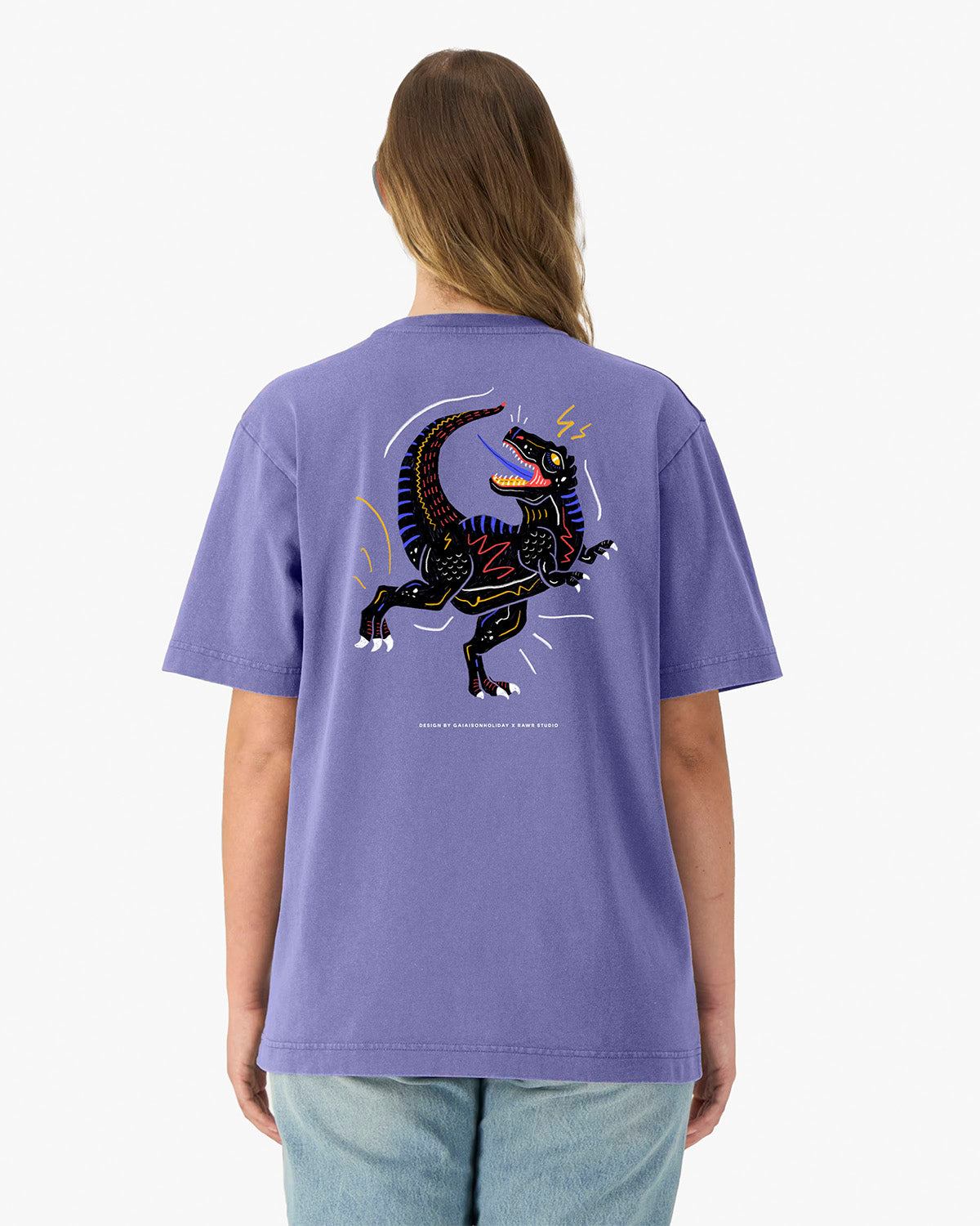 T-shirt Oversize Crazy Rawr Purple