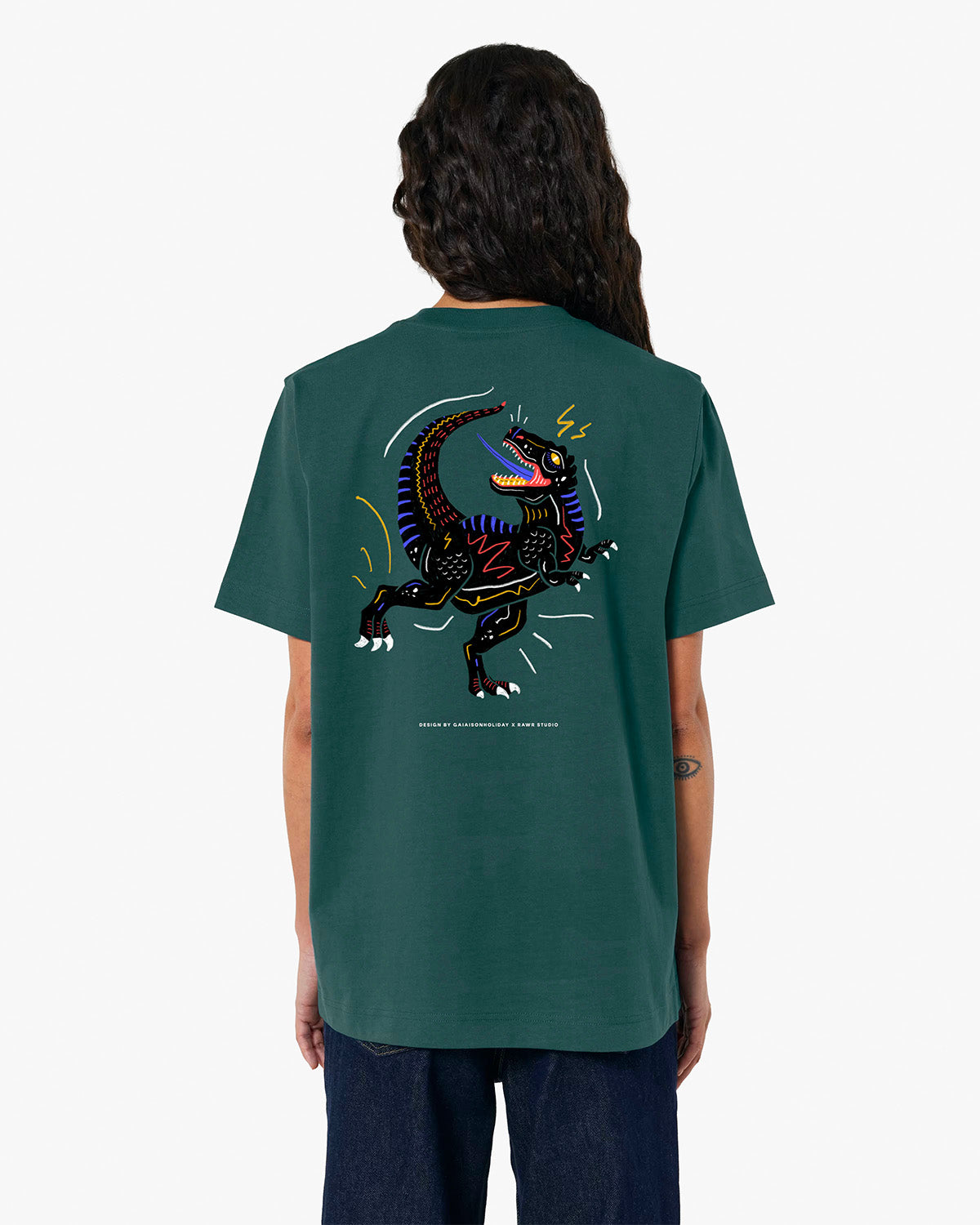 T-shirt Oversize Crazy Rawr Green