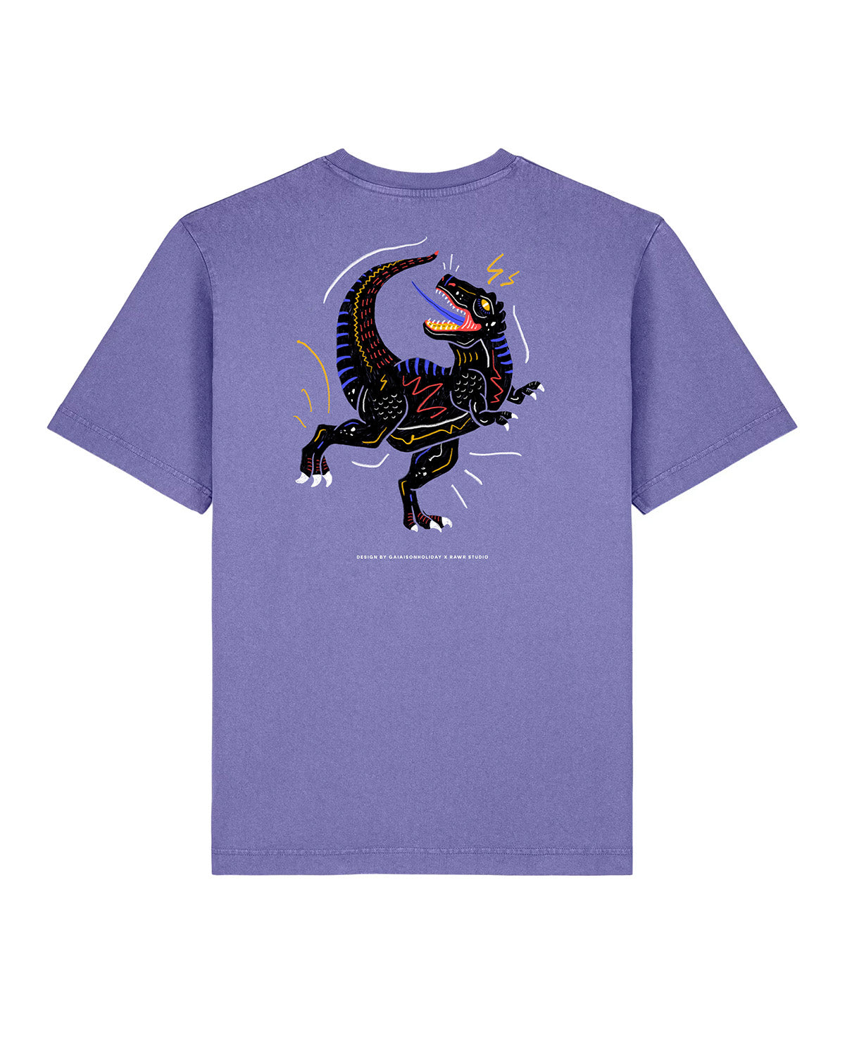 T-shirt Oversize Crazy Rawr Purple