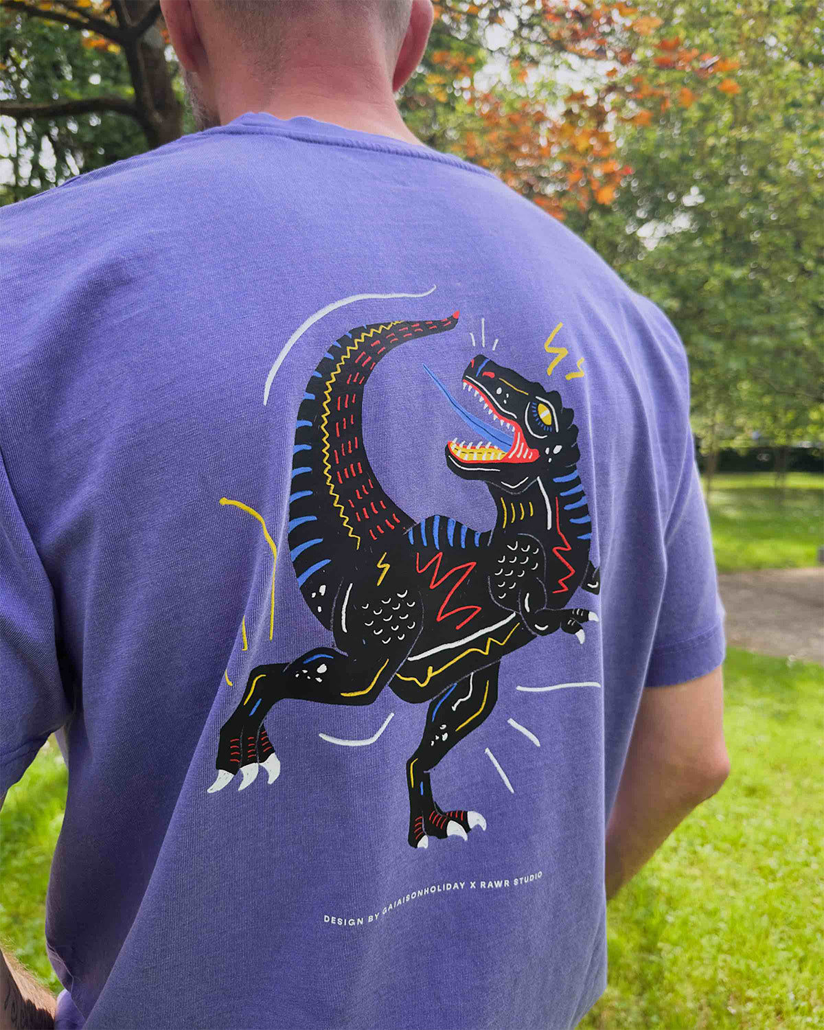 T-shirt Oversize Crazy Rawr Purple