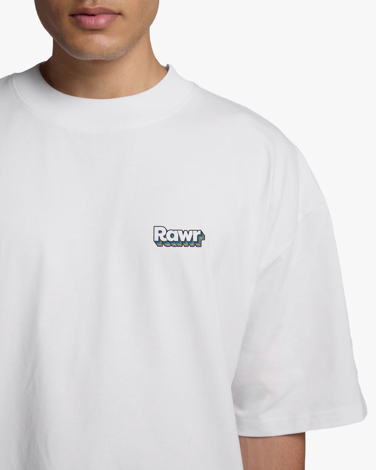 T-shirt Oversize Rawr Rainbow